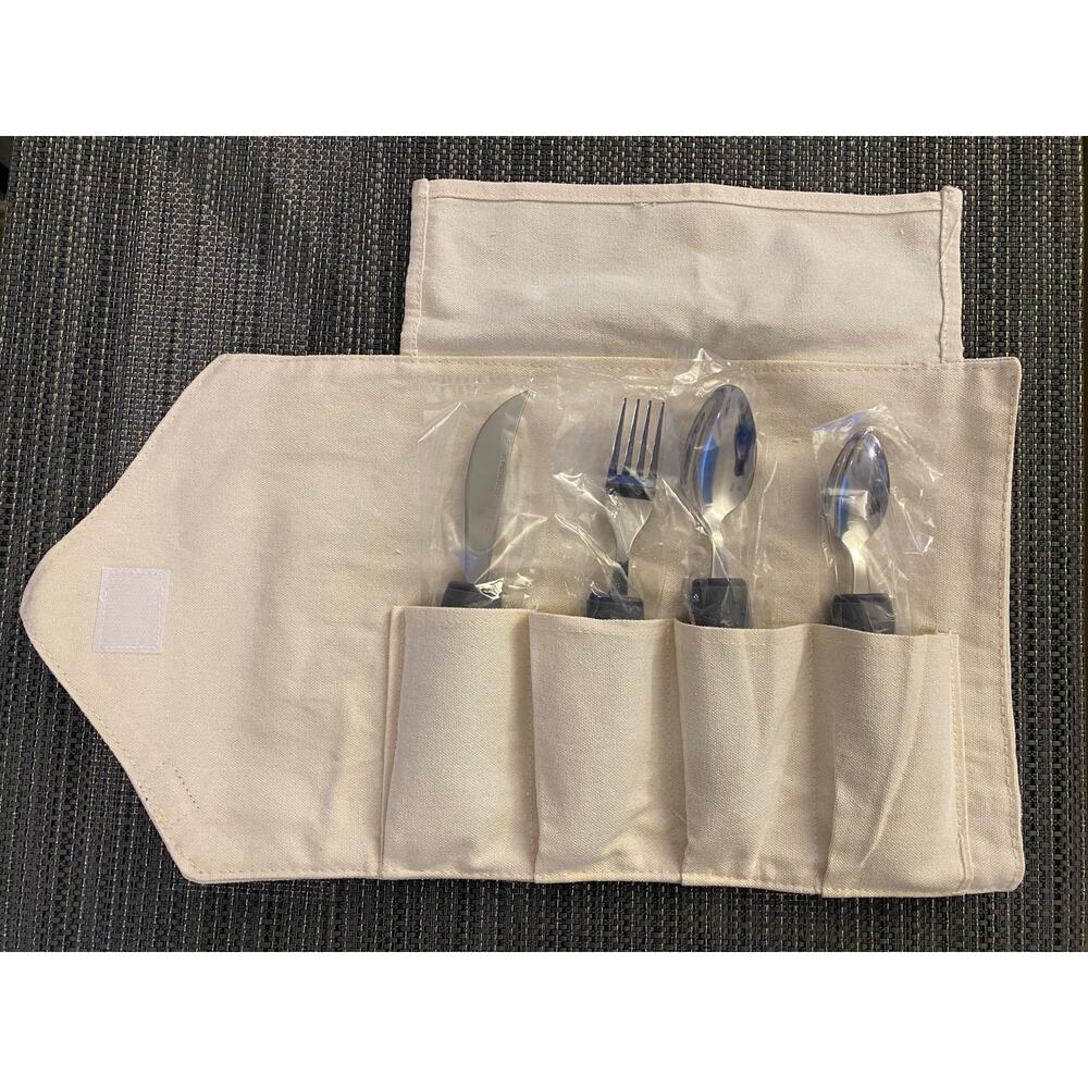 NWT BunMo Adaptive Utensils, 4 pc Set, Stainless Steel - Picture 3 of 9